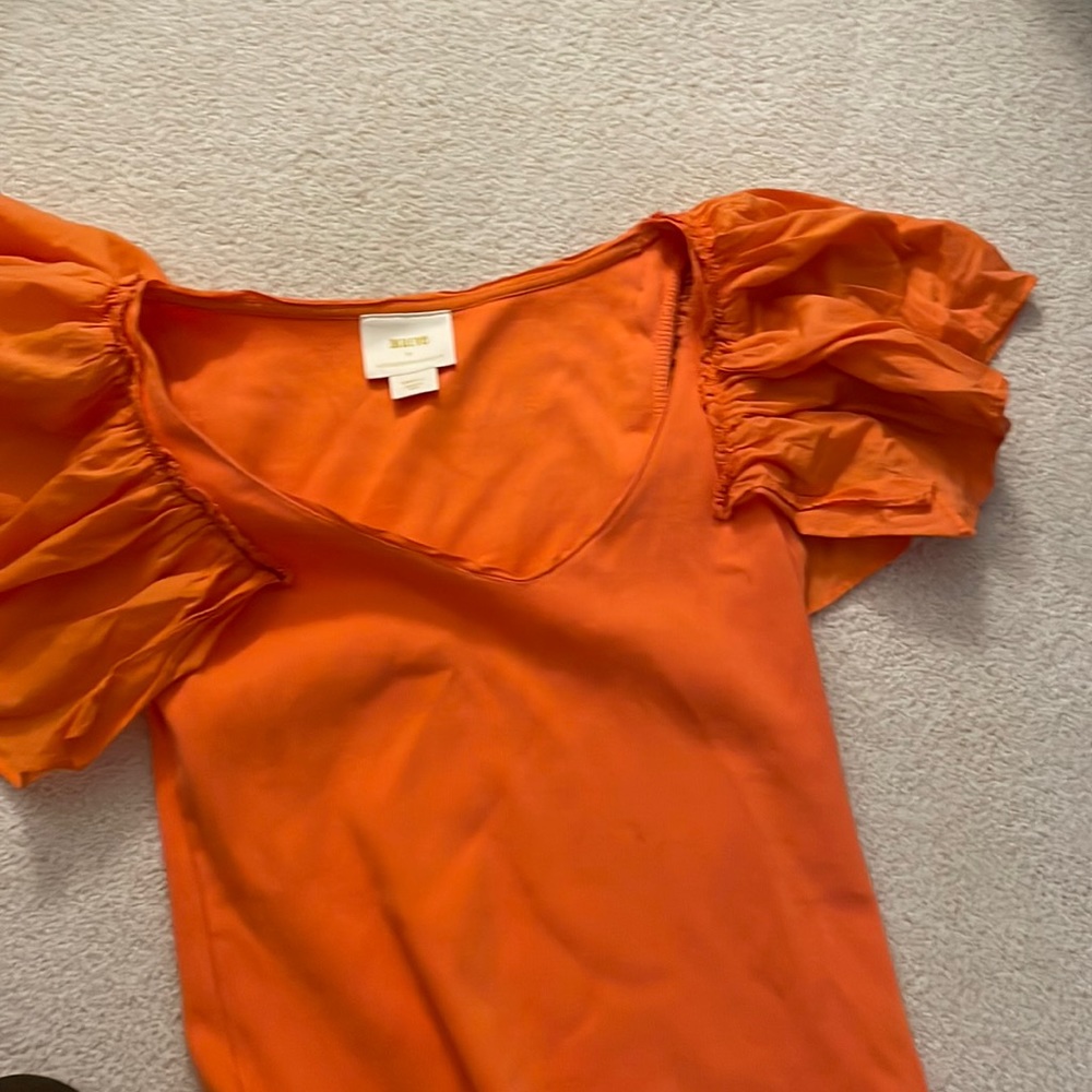 Beautiful anthropologie Maeve puffy sleeved top s